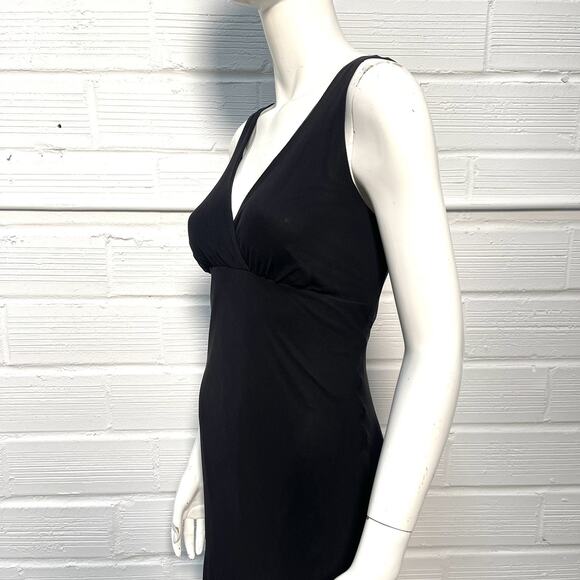 Vintage 90’s/Y2K Black Silk Bias Cut Dress Handkerchief Hem, Size 10 Medium - Picture 8 of 9